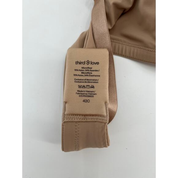 NWT Thirdlove 24/7 Classic T-Shirt Bra Sz 42C Taupe Underwire - Picture 4 of 4